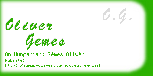 oliver gemes business card