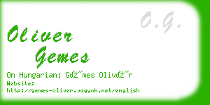 oliver gemes business card